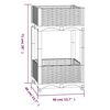 vidaXL Canteiro elevado 40x40x71 cm polipropileno