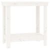 vidaXL Banco de trabalho 80x50x80 cm pinho maci&ccedil;o branco