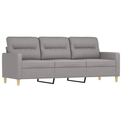 vidaXL 4 pcs conjunto de sofás c/ almofadões tecido cinza-claro