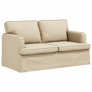 vidaXL Sof&aacute; Creme 144 x 80 x 85 cm tecido