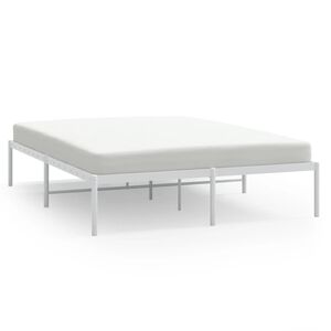 vidaXL Estrutura de cama 160x200 cm metal branco