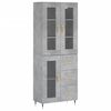 vidaXL Arm&aacute;rio alto 69,5x34x180 cm derivados de madeira cinza cimento