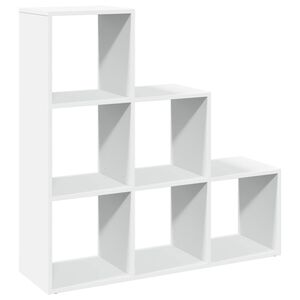 vidaXL Estante divis&oacute;ria de ambientes com 3 n&iacute;veis, branca, 99x29x99 cm, madeira projetada