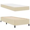 vidaXL Cama Box Creme 100 x 200 cm tecido