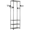 vidaXL Suporte para roupas a&ccedil;o e tecido n&atilde;o tecido 55x28,5x175cm preto