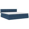 vidaXL Cama com arruma&ccedil;&atilde;o e colch&atilde;o com colch&atilde;o Azul 200 x 200 cm