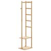 vidaXL Cabide com ganchos e prateleiras 38,5x30x156 cm bambu