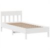 vidaXL Cama sem colch&atilde;o 90x190 cm madeira de pinho maci&ccedil;a branco