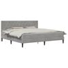 vidaXL Estrutura de cama com colch&atilde;o Cinzento-claro 200 x 200 cm