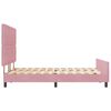 vidaXL Cama Box com cabeceira Rosa 140 x 200 cm Veludo