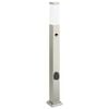 vidaXL Lumin&aacute;ria de poste com sensor e tomada, 80 cm, a&ccedil;o inoxid&aacute;vel, IP44
