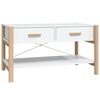 vidaXL Mesa de centro 82x48x45 cm derivados de madeira branco