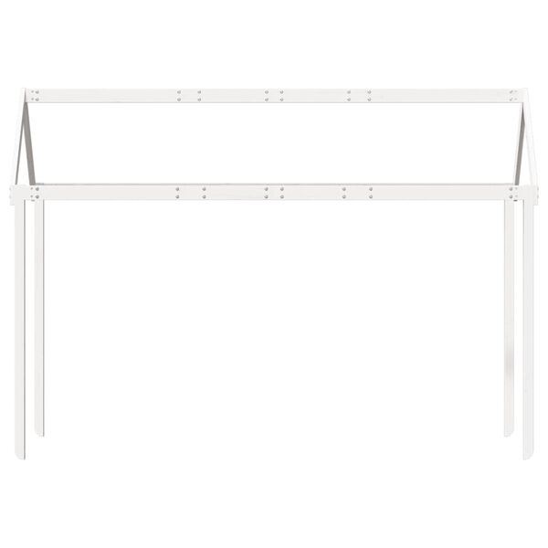 vidaXL Telhado de cama infantil 217x95,5x159 cm pinho maciço branco