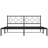 vidaXL Estrutura de cama com cabeceira 183x213 cm metal preto