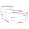vidaXL Cama box spring c/ colch&atilde;o e LED 100x210 cm veludo cinzento-escuro