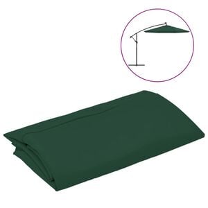 vidaXL Tecido de substituição p/ guarda-sol cantilever 300 cm verde