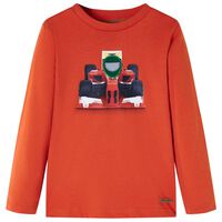 T-shirt de manga comprida para criança laranja 92