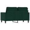 vidaXL Sof&aacute; de 2 lugares 120 cm veludo verde-escuro