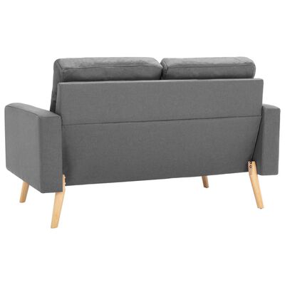 vidaXL 3 pcs conjunto de sofás tecido cinzento-claro