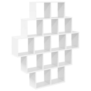 vidaXL Prateleira de Parede Branco 120 x 20 x 136 cm