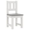 vidaXL 3 pcs conjunto mesa e cadeiras infantil MDF branco e cinzento