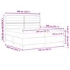 vidaXL Cama Box Spring LED Cinzento-acastanhado 200 x 200 cm tecido