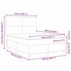 vidaXL Cama Box com cabeceira Cinza Escuro e Branco 140 x 190 cm