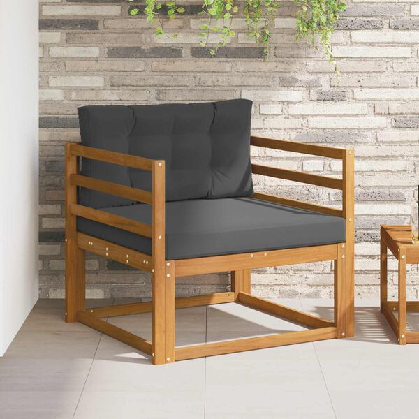 vidaXL Sof&aacute; M&eacute;dio Externo Madeira S&oacute;lida de Ac&aacute;cia Natural