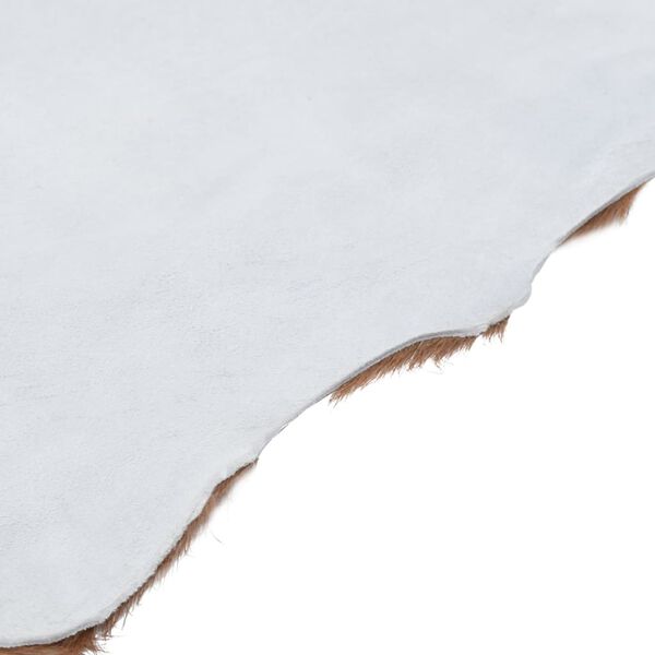 vidaXL Pele de cabra 60x100 cm mistura de castanho e branco