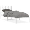 vidaXL Estrutura de cama com cabeceira 80x200 cm metal branco