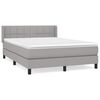 vidaXL Cama com molas/colch&atilde;o 140x200 cm tecido cinzento-claro