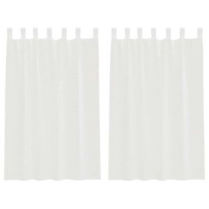 vidaXL Cortinas de voile com la&ccedil;os 2 pcs branco 140x175 cm