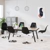 vidaXL Cadeiras de jantar girat&oacute;rias 6 pcs PP preto