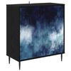 vidaXL Buffet RAALTE Carvalho Preto 69 x 33 x 76 cm