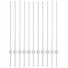 vidaXL Poste de Cerca 11 pcs Prateado 100 cm A&ccedil;o
