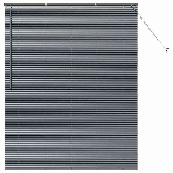 vidaXL Persianas venecianas Manual Cinza Escuro 175 x 140 cm Alum&iacute;nio