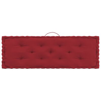 vidaXL Almofadões p/ sofá de paletes 7 pcs algodão bordô