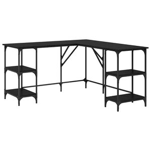 vidaXL Mesa Carvalho Preto 139 x 139 x 75 cm Derivados de Madeira