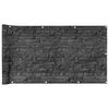 vidaXL Tela de privacidade p/ varanda aspeto pedra 300x75 cm PVC cinza