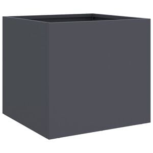 vidaXL Vaso/floreira 32x30x29 cm a&ccedil;o antracite