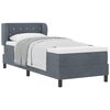 vidaXL Cama Box com cabeceira Cinzento escuro 80 x 200 cm Veludo