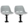 vidaXL Assentos de barco 2 pcs c/ pedestais ajust&aacute;veis e rota&ccedil;&atilde;o 360&deg;