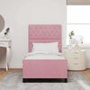 vidaXL Cama Box com cabeceira Rosa 90 x 200 cm Veludo