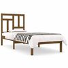 vidaXL Estrutura cama pequena solteiro 75x190 cm madeira castanho mel