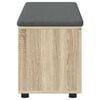 vidaXL Banco de Hall com almofada Carvalho Sonoma 100 x 38 x 46 cm