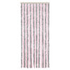vidaXL Cortina anti-insetos 56x200 cm chenille cinza-prateado e rosa
