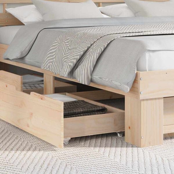 vidaXL Estrutura da Cama com cabeceira Castanho 180 x 200 cm