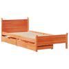 vidaXL Cama sem colch&atilde;o 90x200 cm pinho maci&ccedil;o castanho-mel