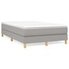 vidaXL Cama com molas/colch&atilde;o 120x200 cm tecido cinza-claro