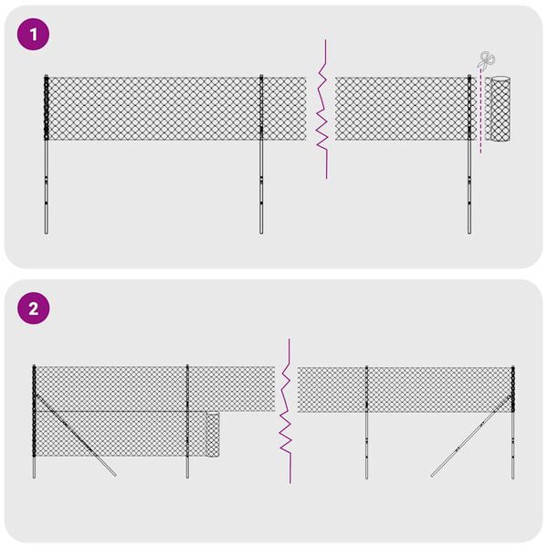 vidaXL Cerca de malha de arame 2x25 m a&ccedil;o galvanizado verde